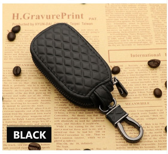 Genuine Leather Diamond Key Case for Specific Cars