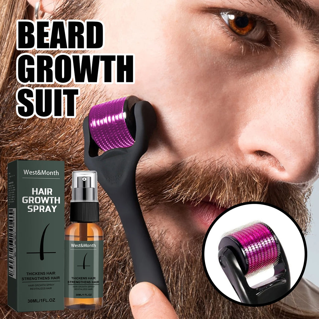 Beard Care Spray and a dermer roller