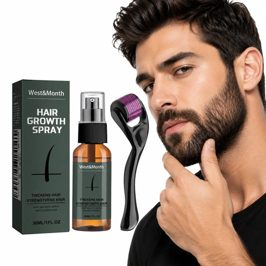 West Month Beard Care Spray Set Moisturizing Grooming Mist for Fuller Looking Soft Smooth Facial Hair Daily Care Private Label