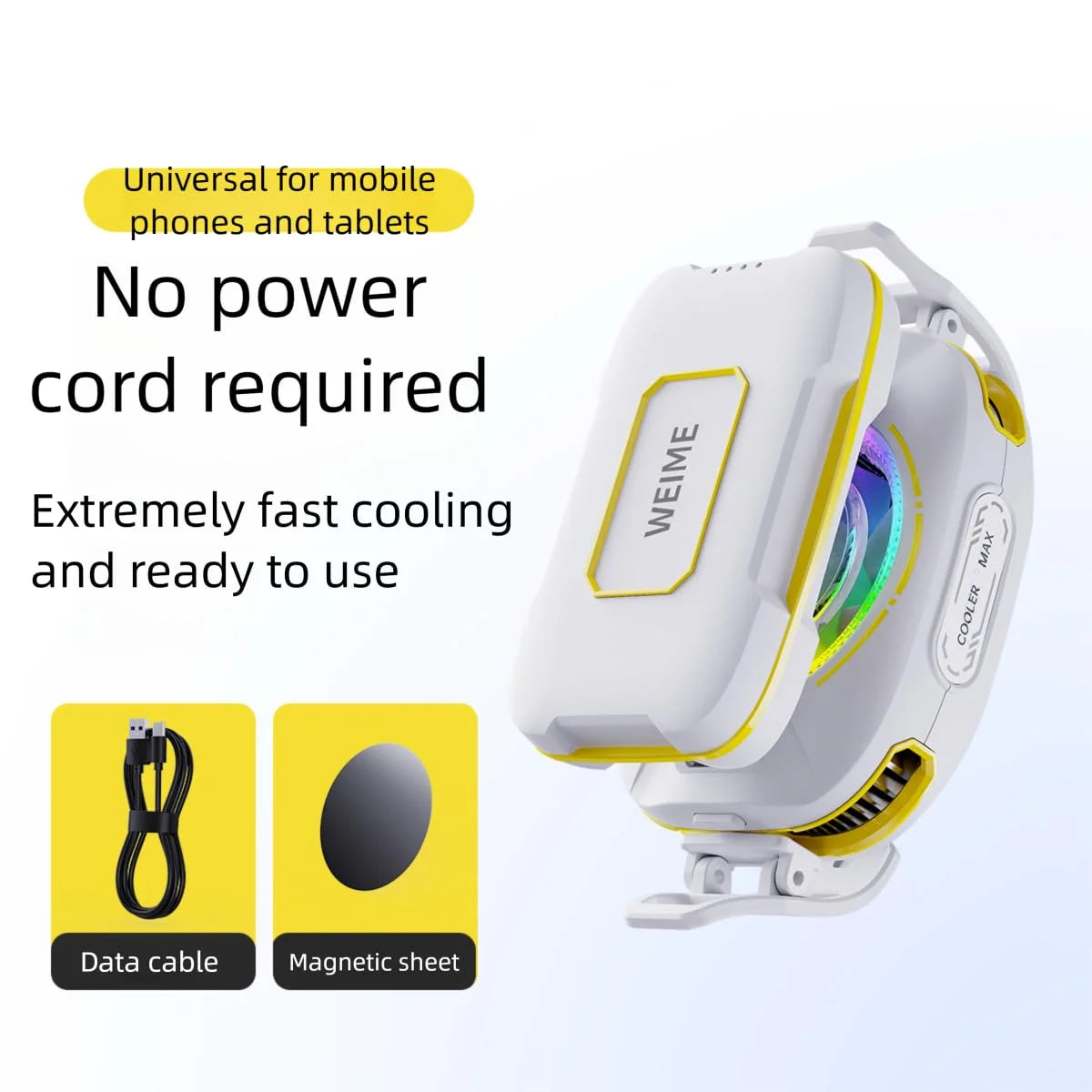 Magnetic Phone Cooler – Rechargeable Gaming Cooling Fan