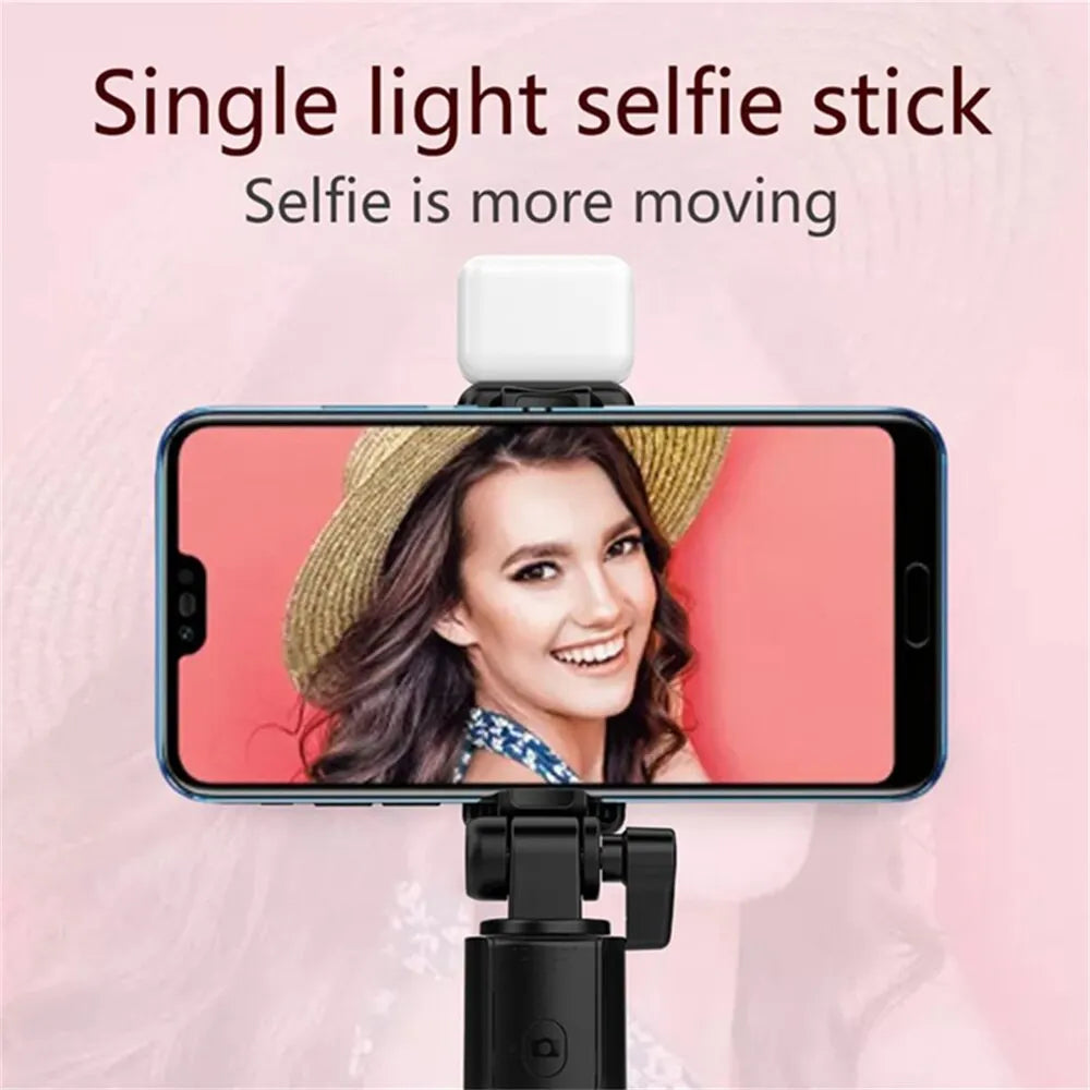 Bluetooth Selfie Stick Tripod with LED Fill Light