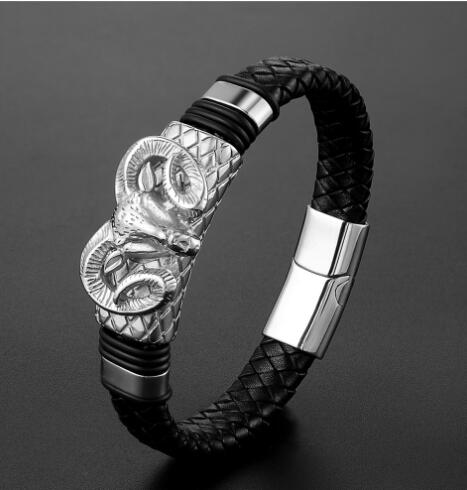 Men's Constellation Stainless Steel Braided Bracelet